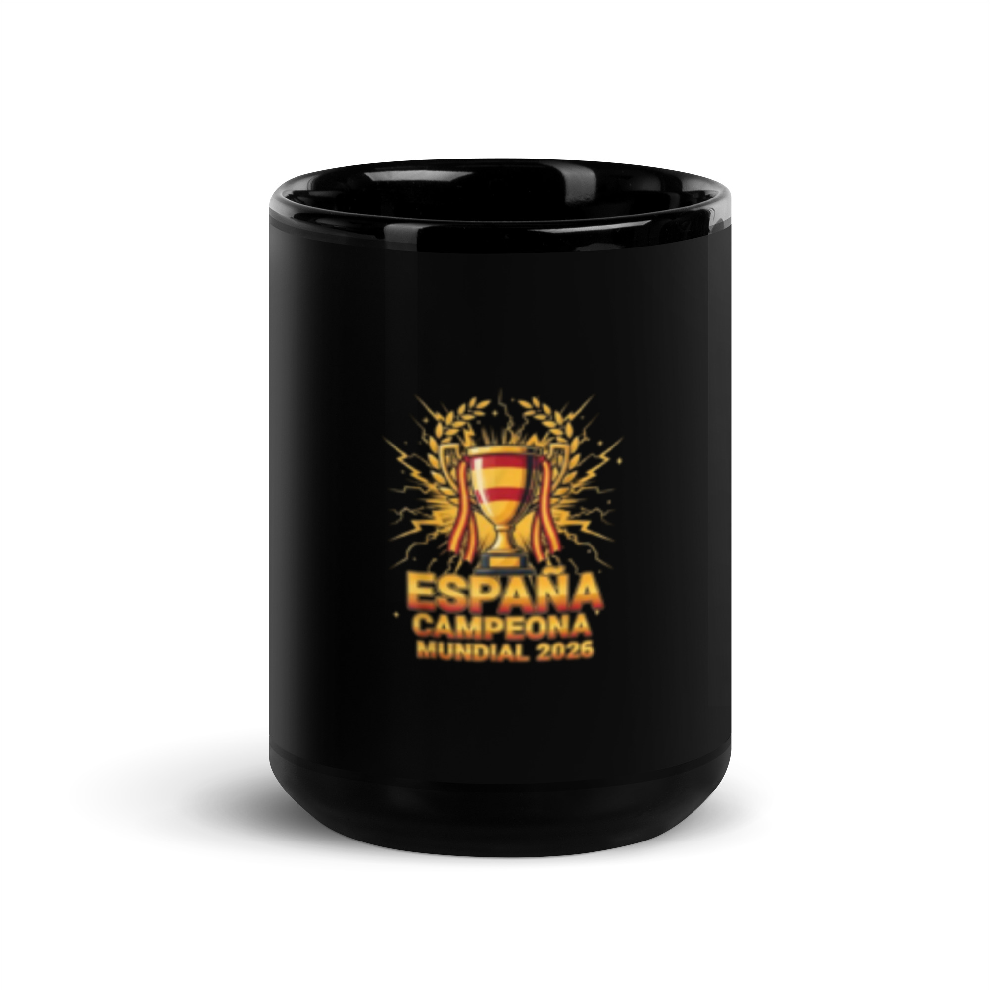 Taza negra brillante española - Image 4